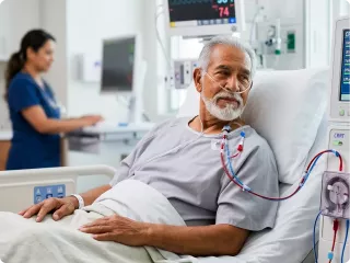 Renal Care Services - Paciente recibiendo tratamiento CRRT